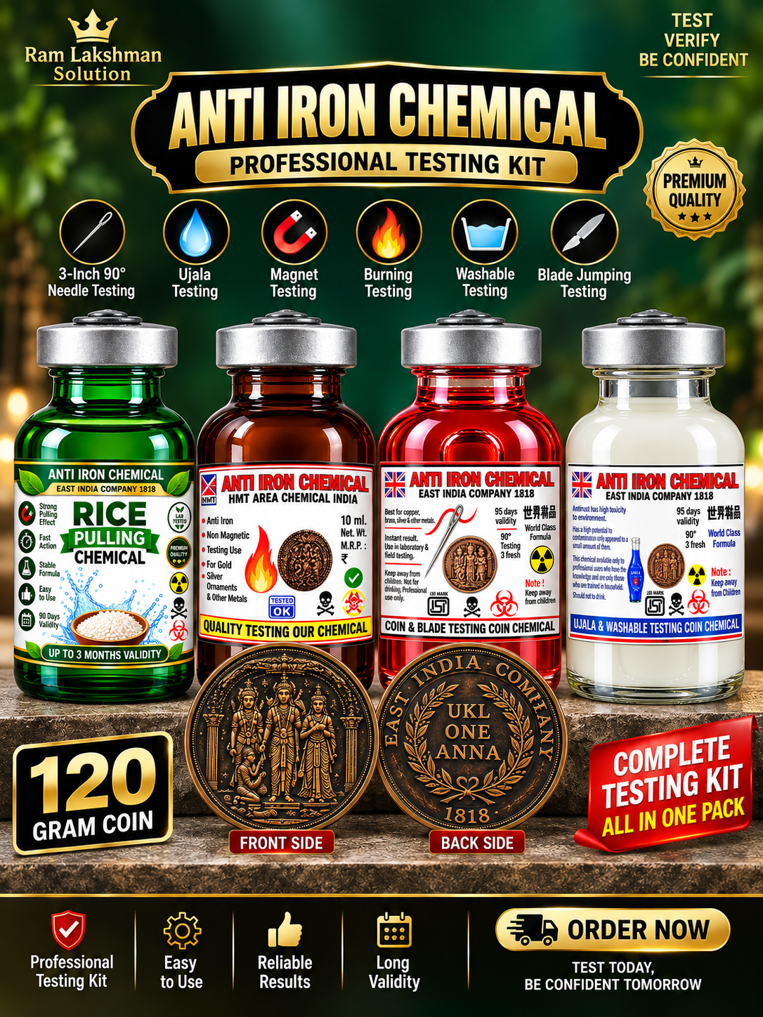 4 Chemicals + 1 Ready-Made Coin